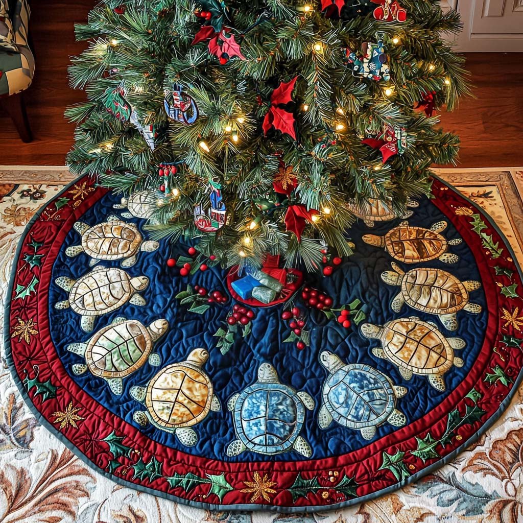 Tidal Treasures Christmas Tree Skirt