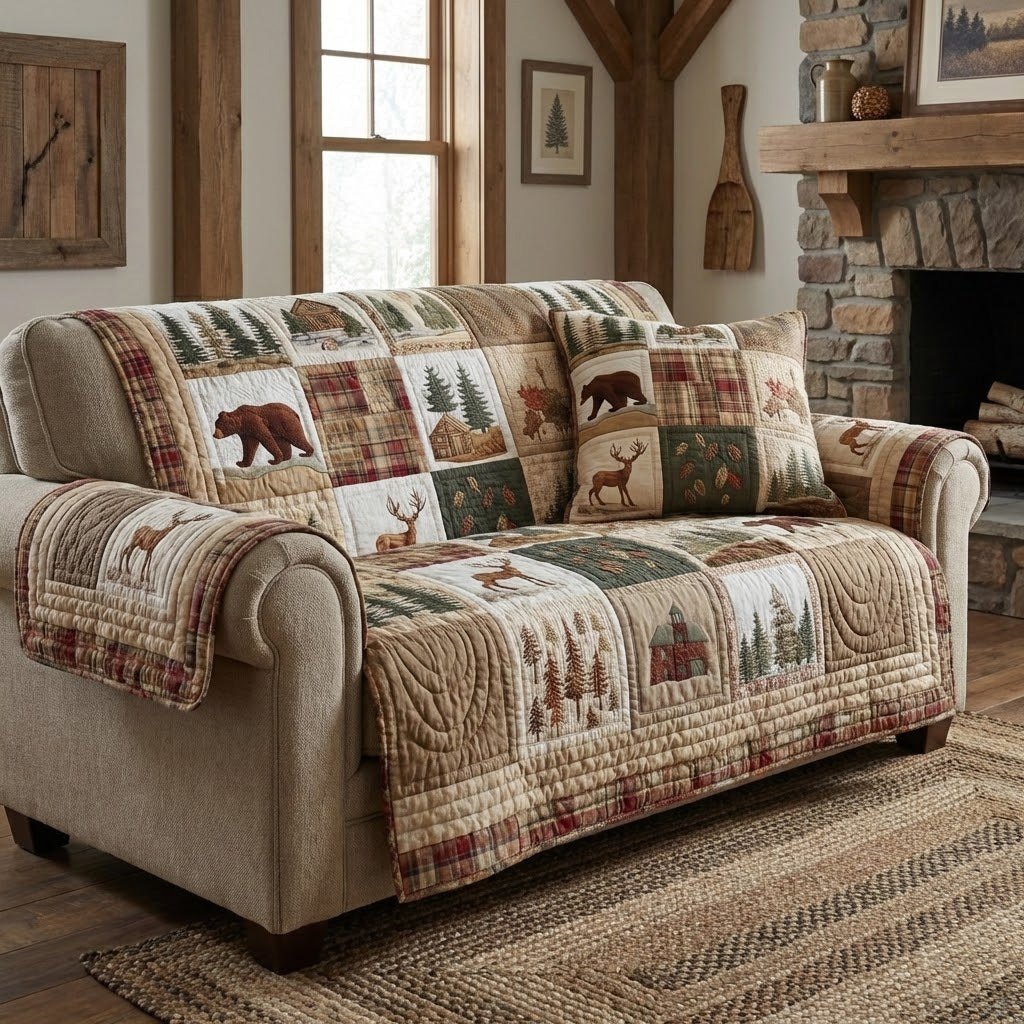 Timber Bears Sofa Cover