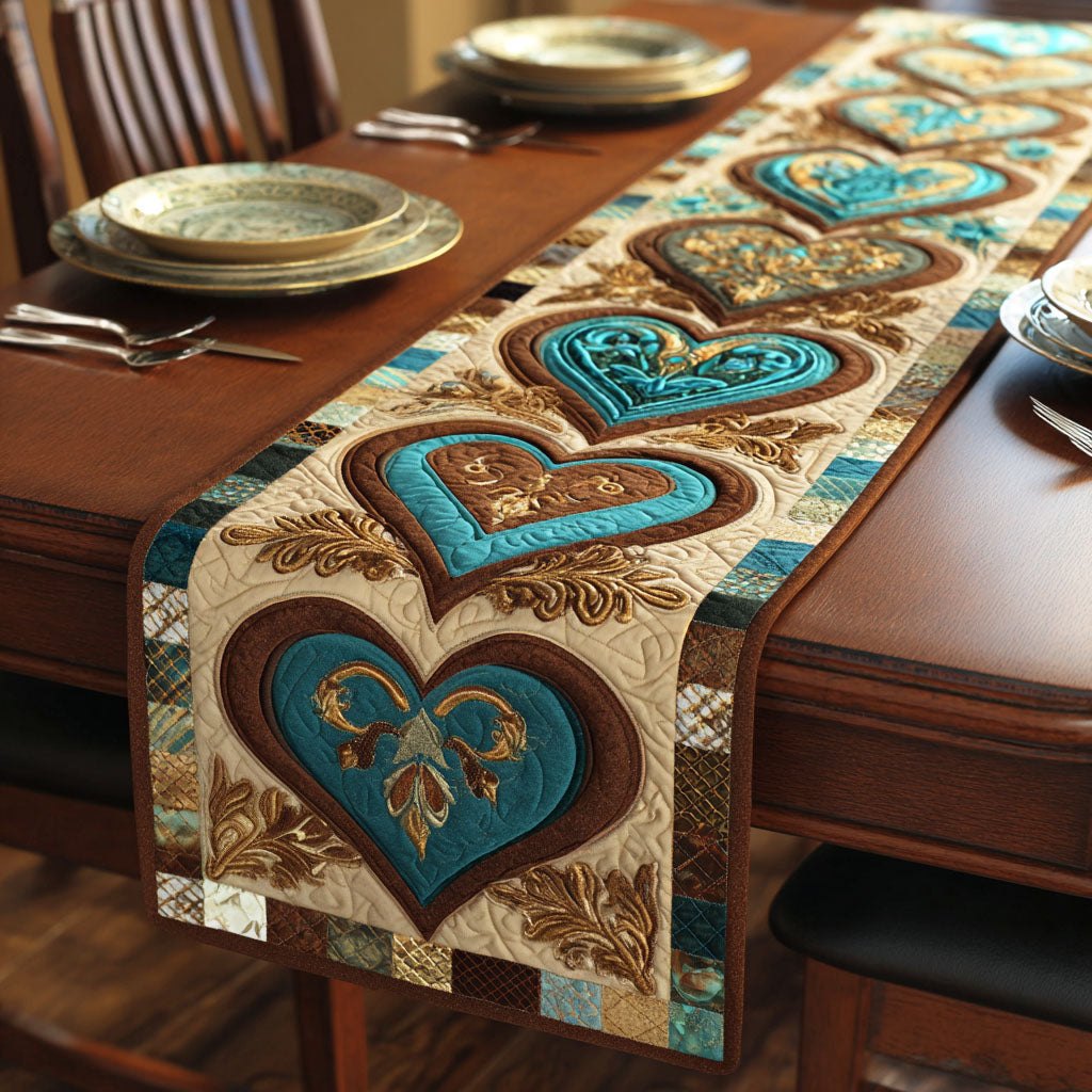 Timber Hearts Table Runner