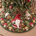 Toadstool Gnome Christmas Tree Skirt