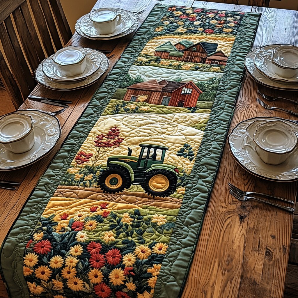 Tractor Dreams Table Runner