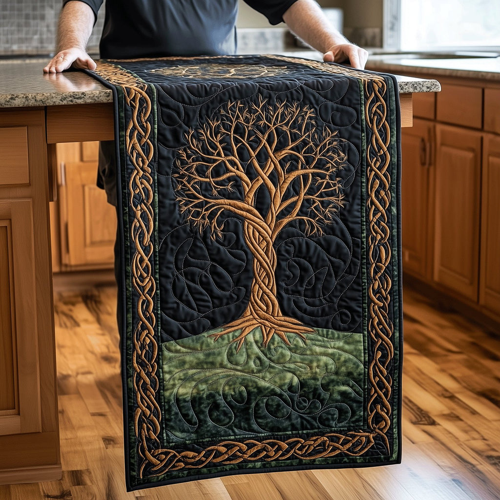 Tree of Life Elegance Table Runner