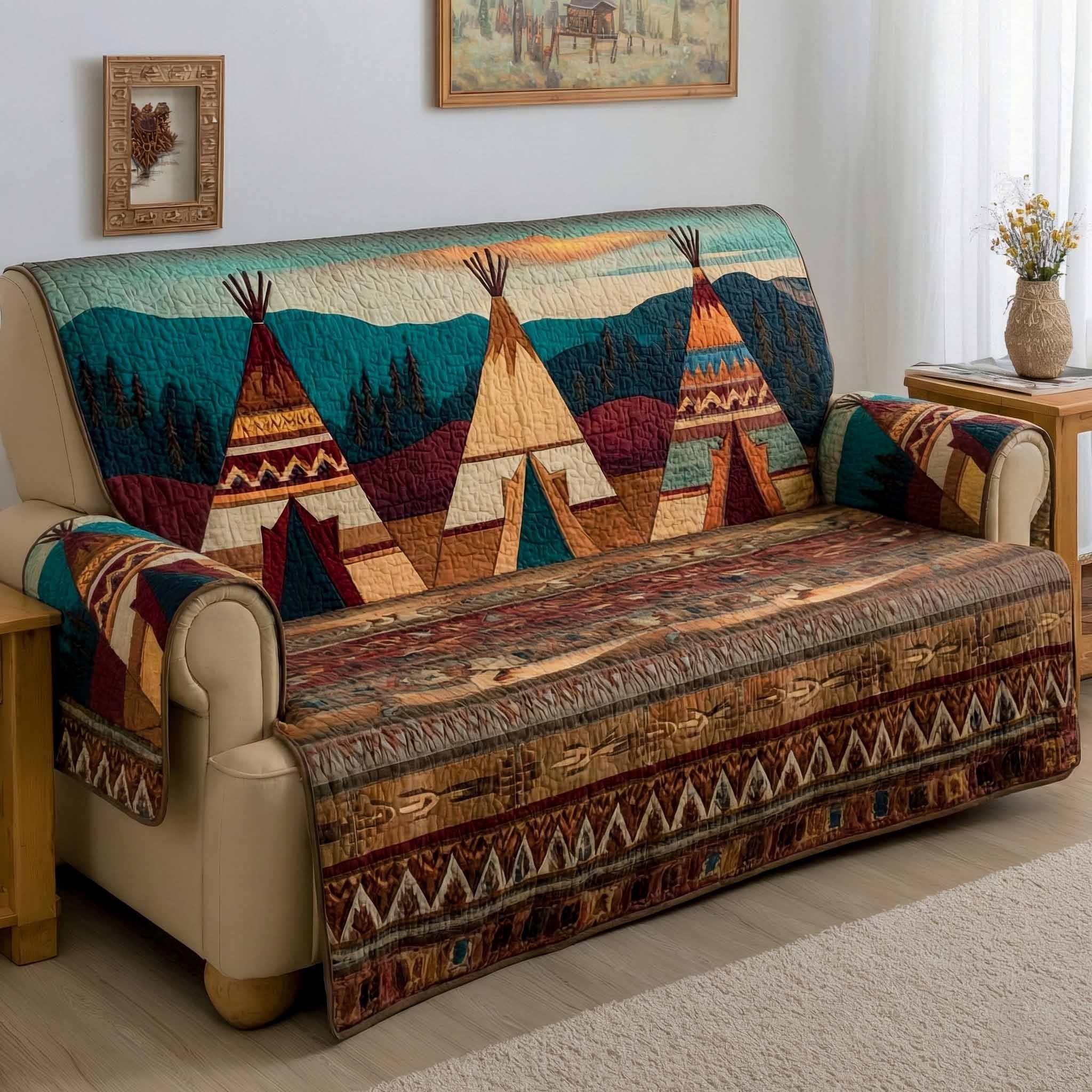 Tribal Peaks Sofa Cover