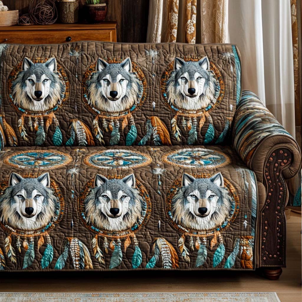 Tribal Wolf Sofa Cover
