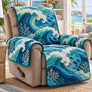 Tropical Blue Current Sofa Cover - Made to Order