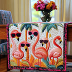 Tropical Flamingo Vibes Table Runner