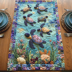 Tropical Swimmer Table Runner