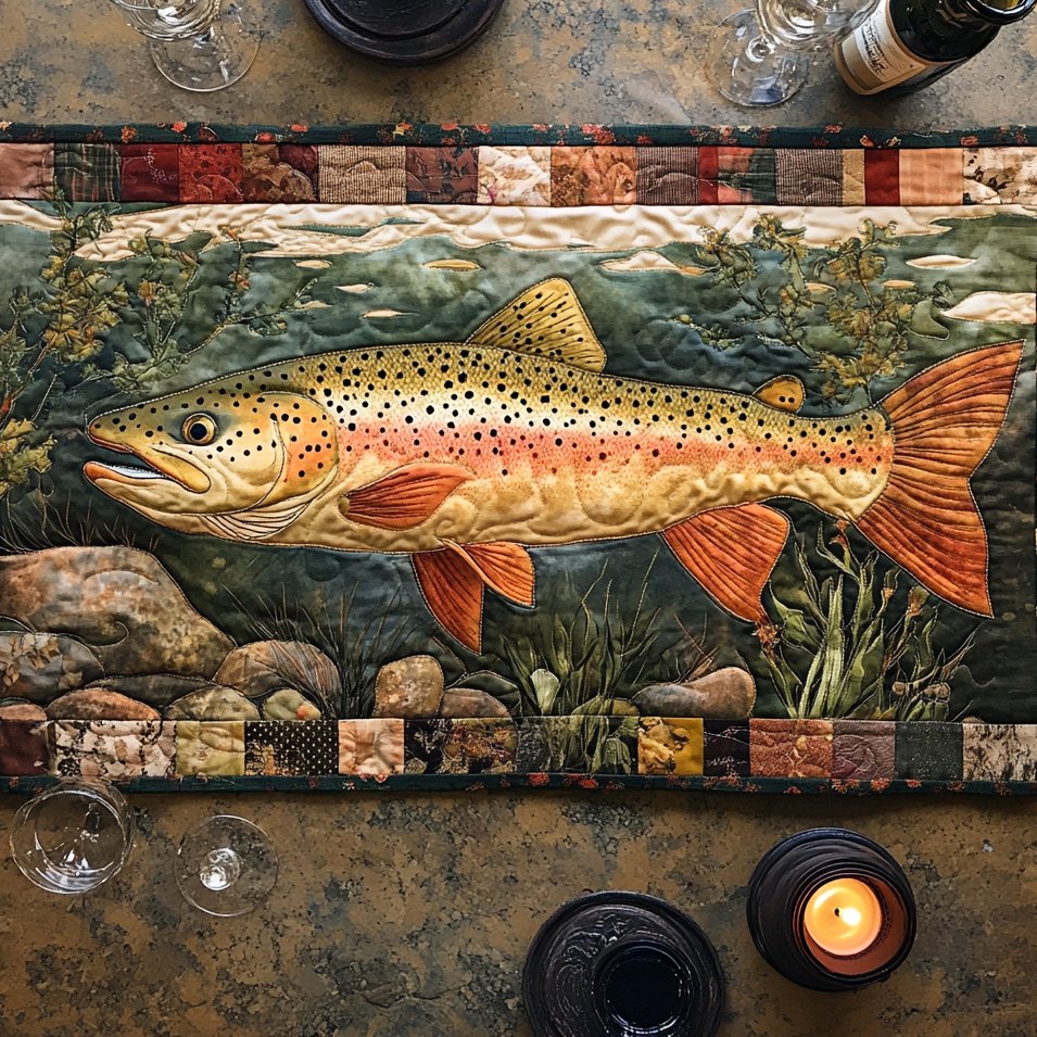 Trout Charm Table Runner