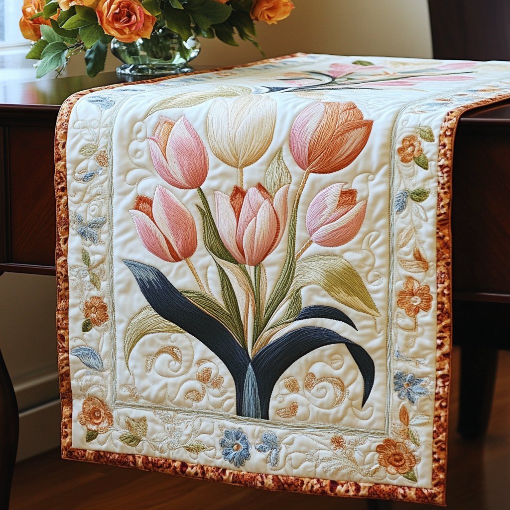 Tulip Delight Table Runner