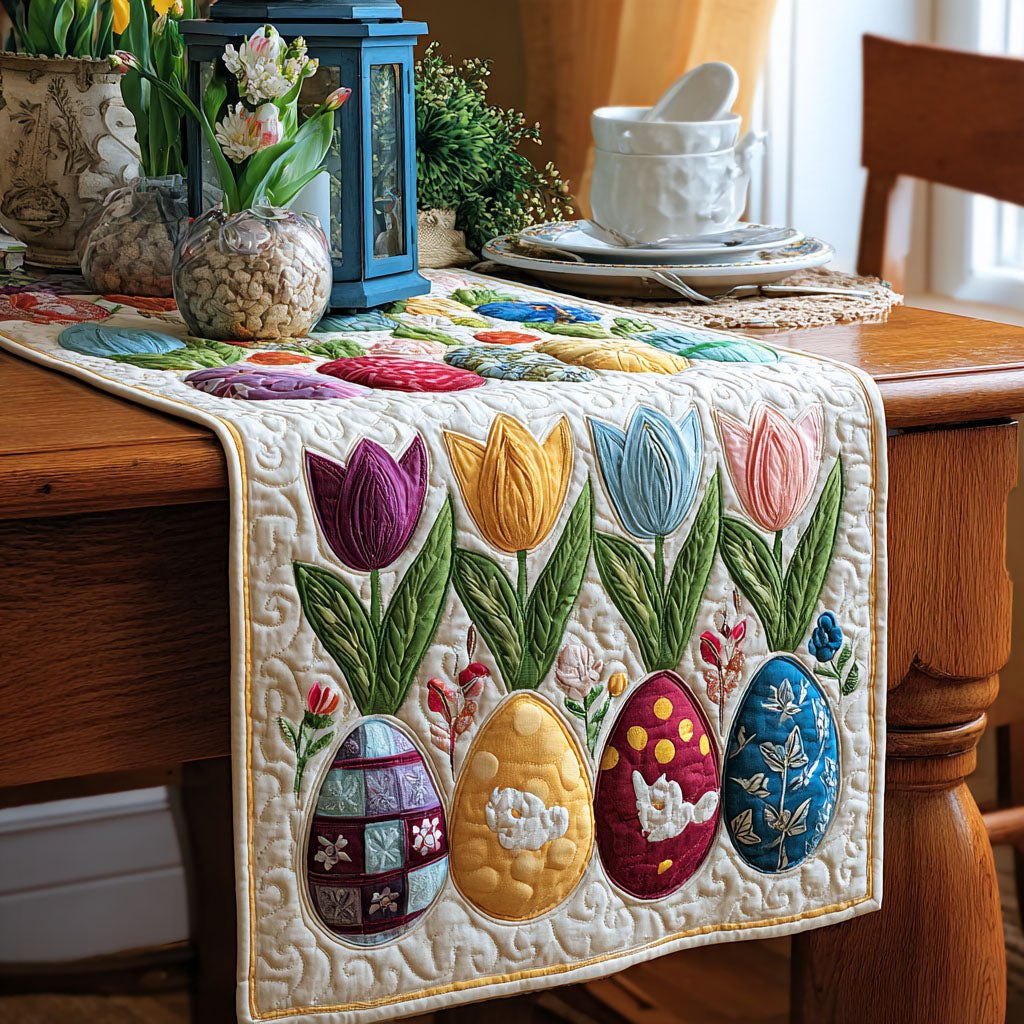 Tulip Egg Parade Table Runner