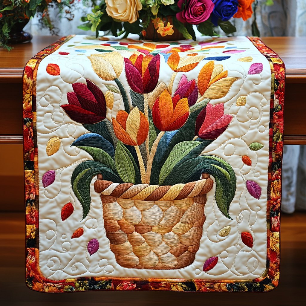 Tulip Joy Table Runner