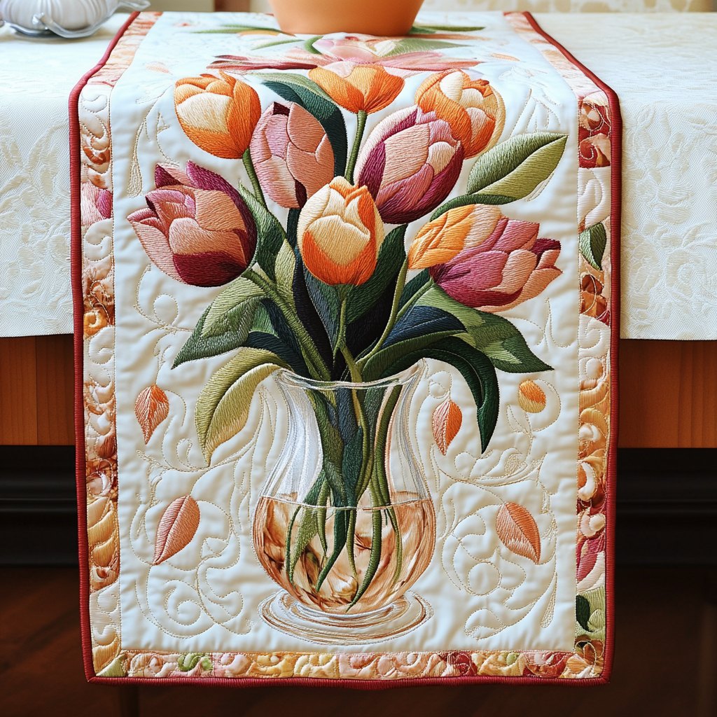 Tulip Love Affair Table Runner