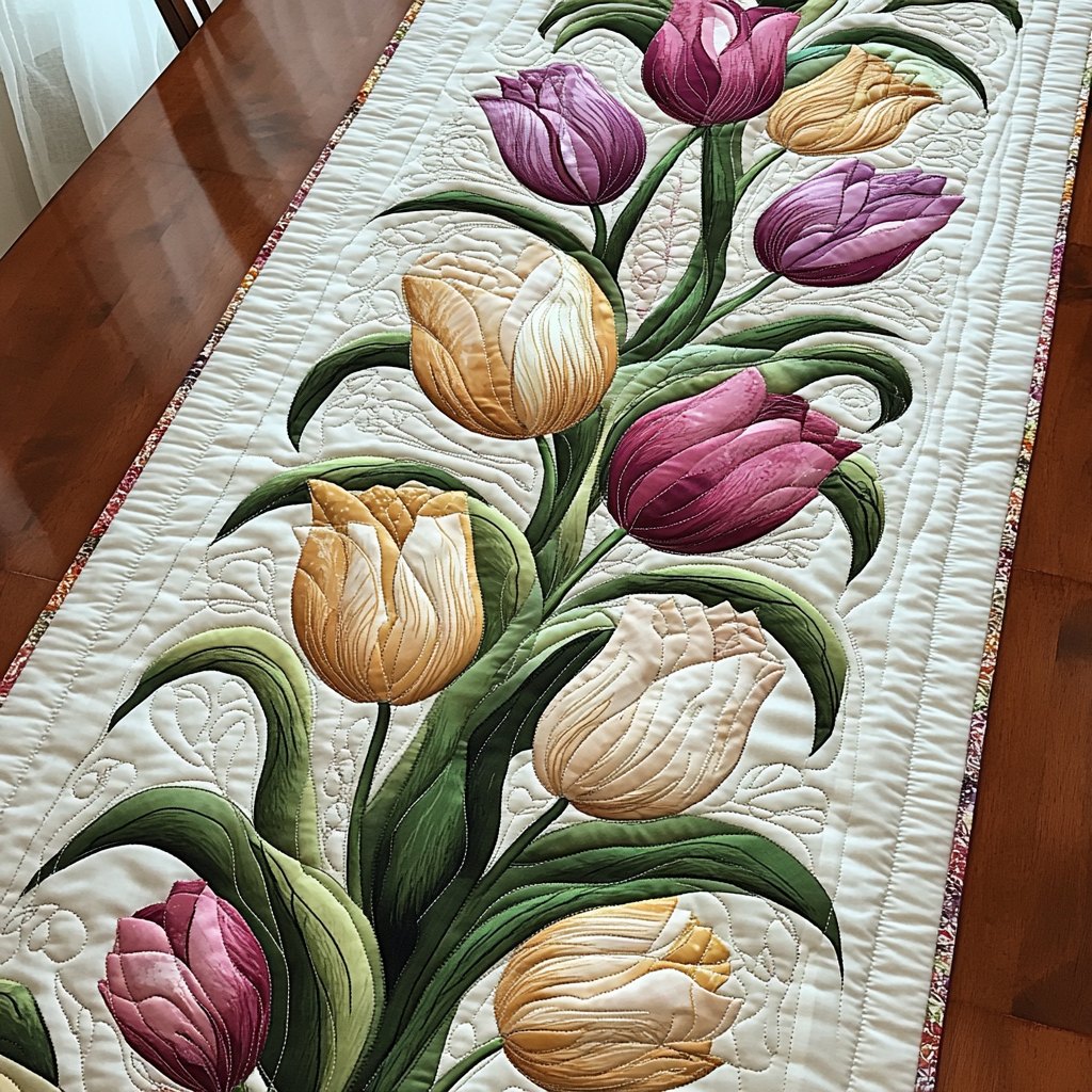 Tulip Whispers Table Runner