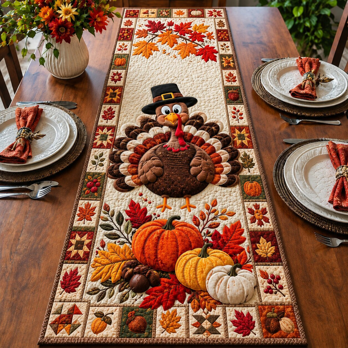 Turkey Autumn Table Runner