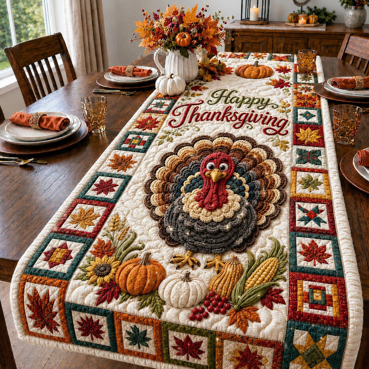 Turkey Gathering Table Runner