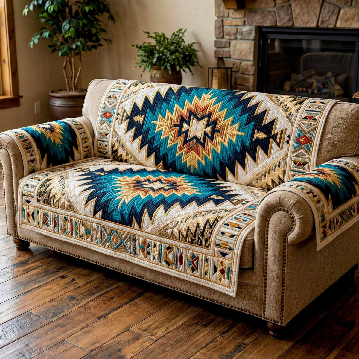 Turquoise Canyon Sofa Cover