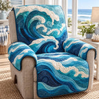 Turquoise Ocean Swirl Sofa Cover