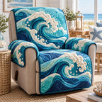 Turquoise Wave Escape Sofa Cover