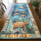 Sea Turtles with Shell Border Table Runner