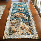 Sea Turtles on Sandy Bottom Table Runner