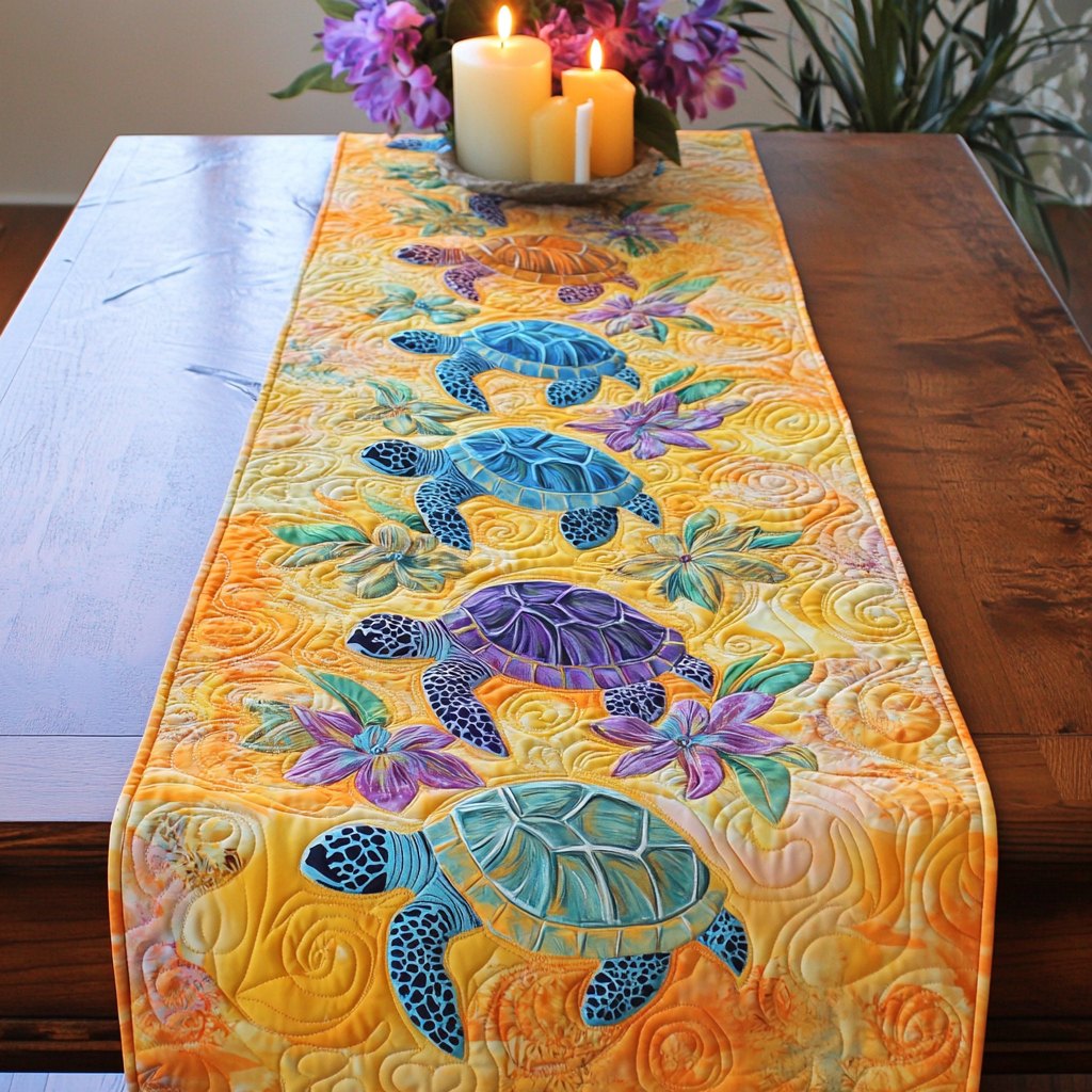 Turtle Tides Table Runner