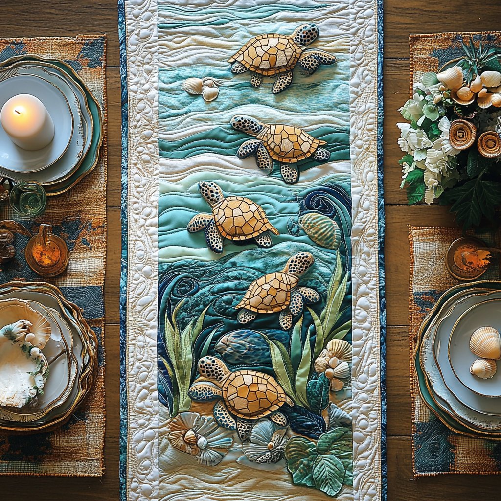 Turtle Tranquility Table Runner