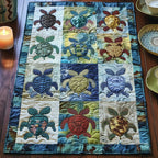 Sea Turtle Blocks in Patchwork Table Runner