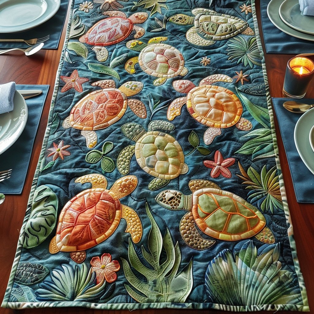 Turtle Sanctuary Table Runner