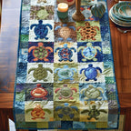 Grid of Small Turtle Blocks Table Runner