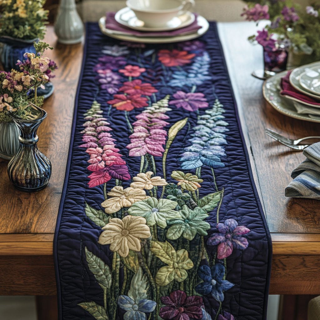 Twilight Delphinium Table Runner
