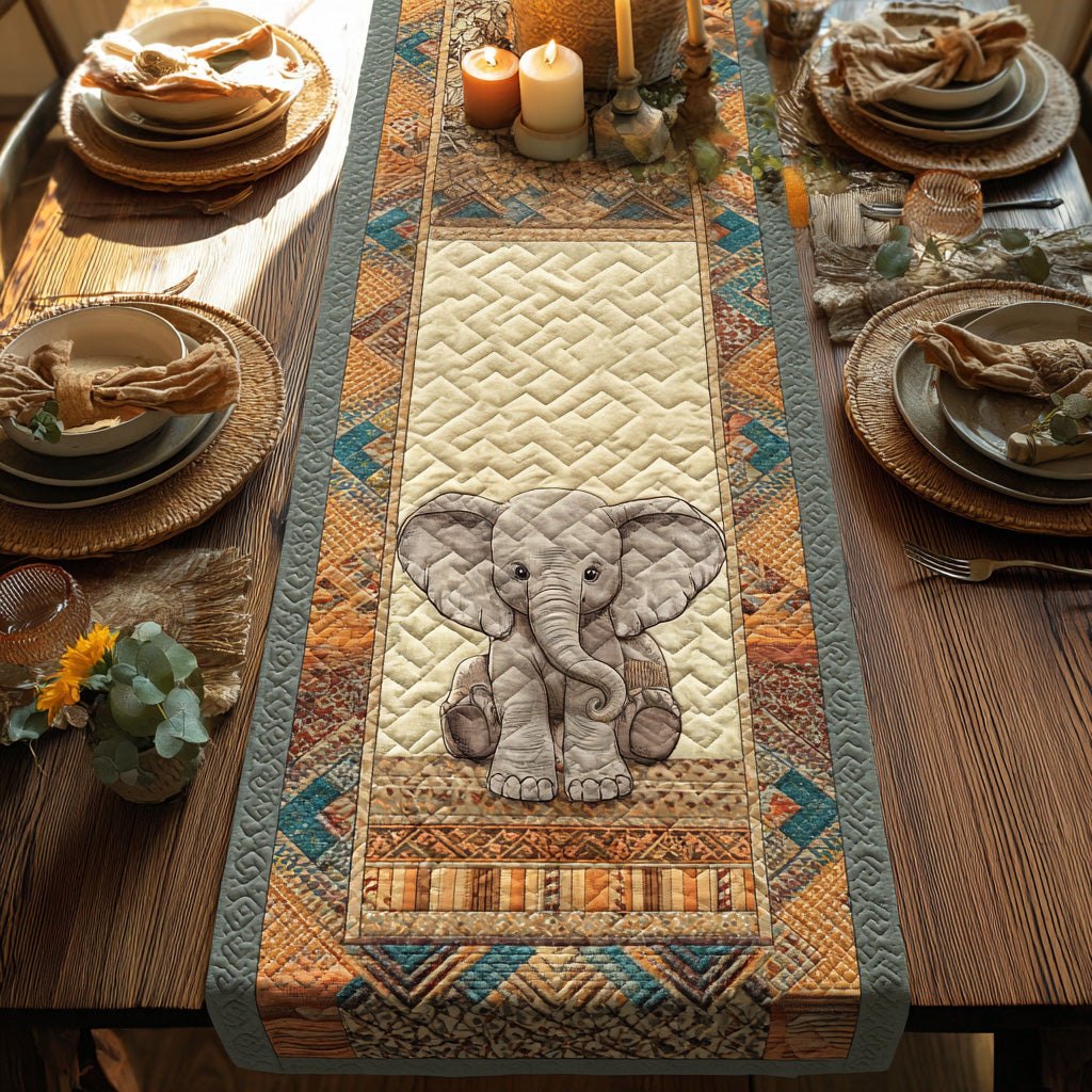 Twilight Elephant Table Runner