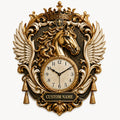 Equestrian enthusiasts Custom Name Wall Clock — personalized with a custom name