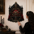 Gothic cathedral Custom Name Wall Clock — personalized with a custom name