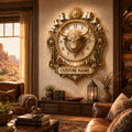 Western Ranch Custom Name Wall Clock — personalized with a custom name