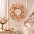 Peony Custom Name Wall Clock — personalized with a custom name