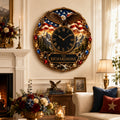 Personalized eagle wall clock — personalized with a custom name