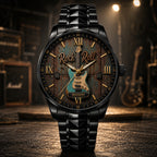 Custom Rock & Roll Guitar Watch — personalized with a custom name