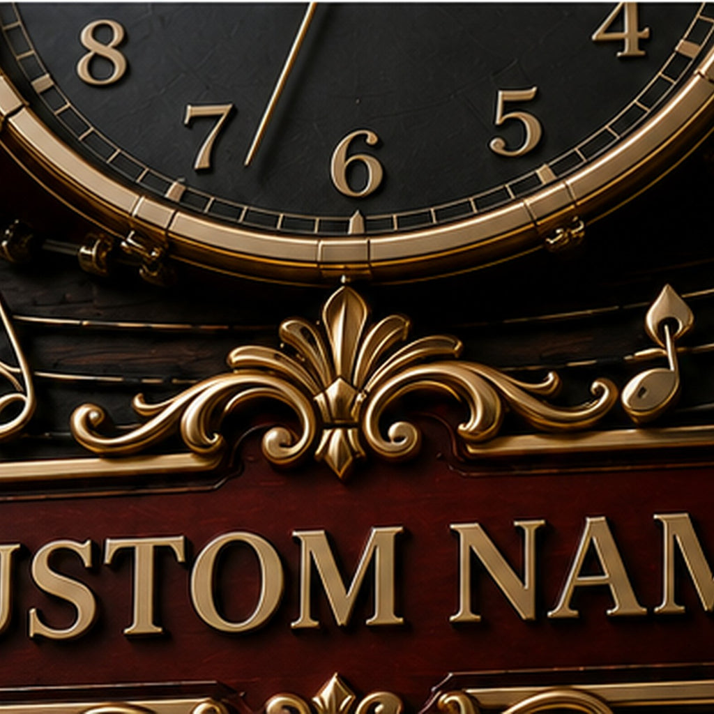 Rehearsal Spaces Custom Name Wall Clock — personalized with a custom name