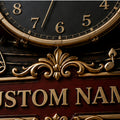 Rehearsal Spaces Custom Name Wall Clock — personalized with a custom name