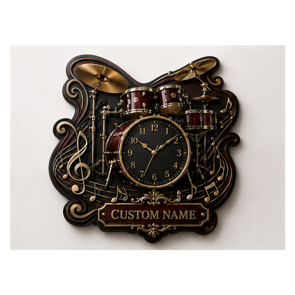Rehearsal Spaces Custom Name Wall Clock — personalized with a custom name