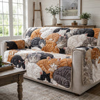 Vanilla Whisker Drift Sofa Cover