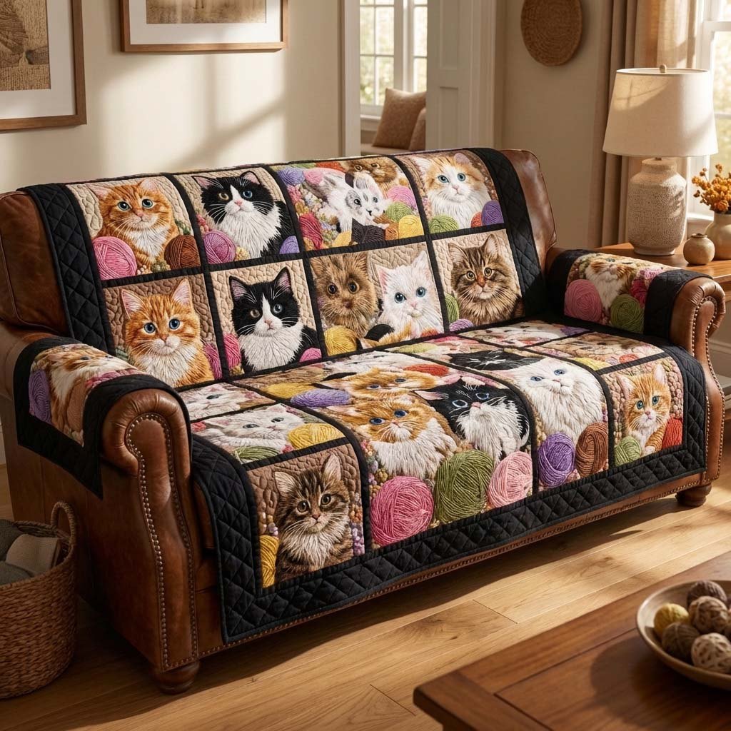 Cat Yarn Sofa Cover