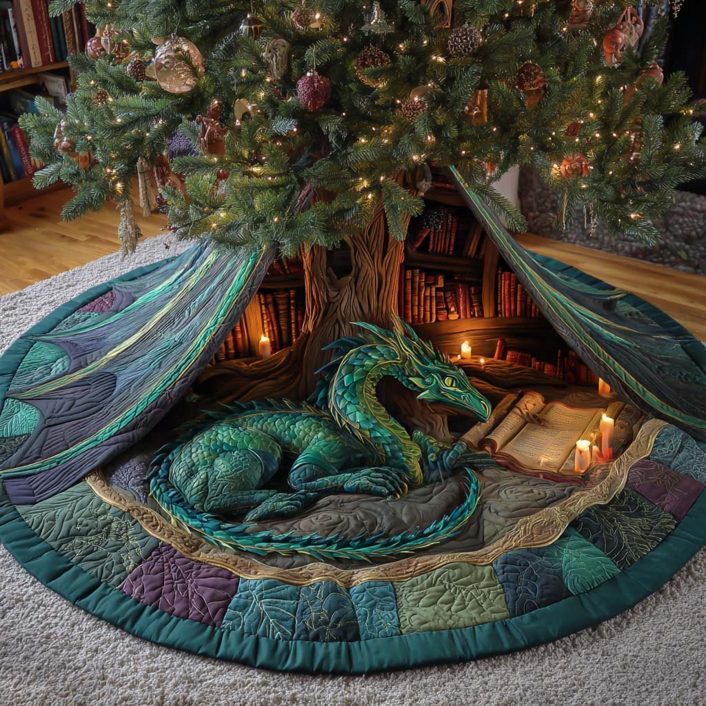 Verdant Lorekeeper Christmas Tree Skirt
