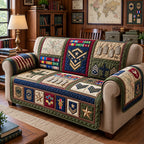 Ribbon Bar Chevron Veteran Honor Sofa Cover