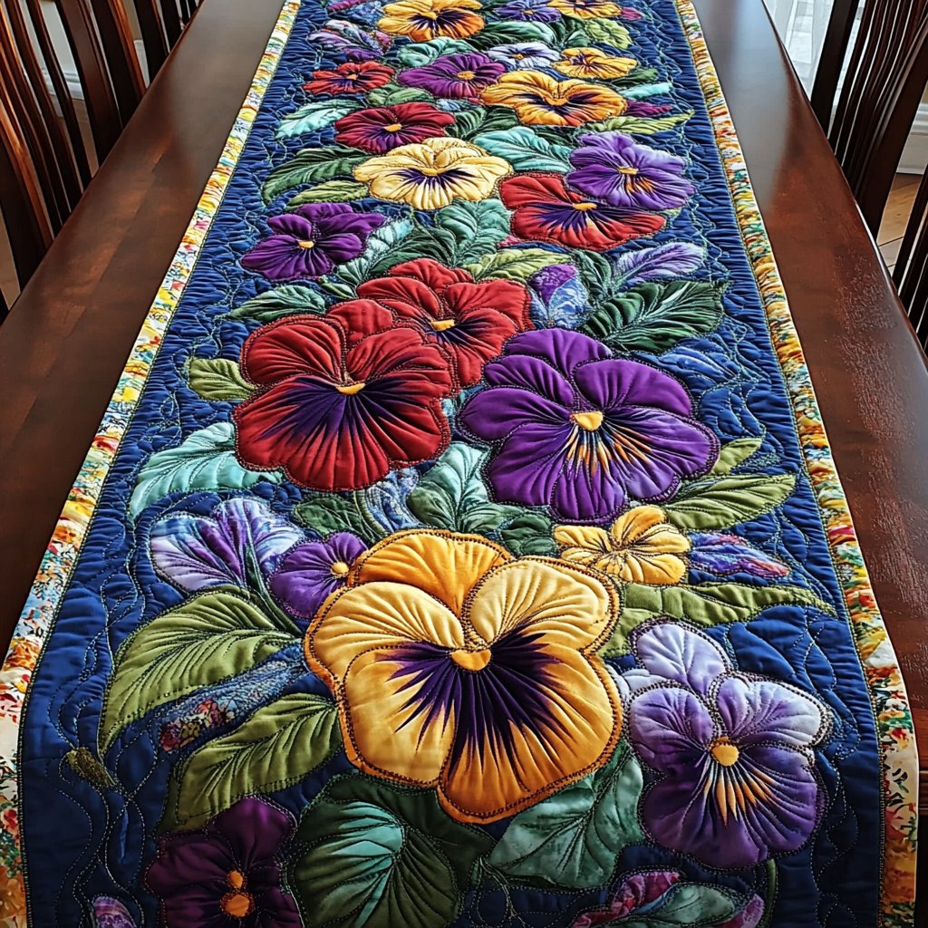 Vibrant Blossom Table Runner
