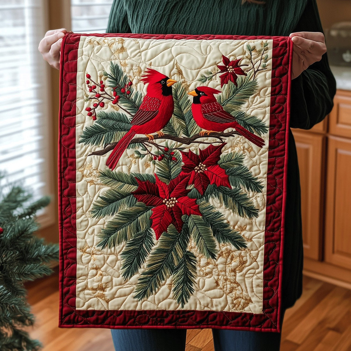 Vibrant Cardinal Table Runner