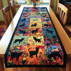 Vibrant Cute Cat Table Runner