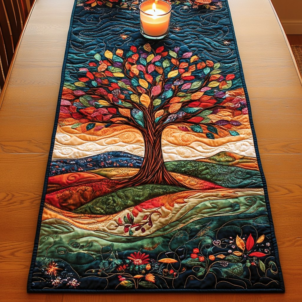Vibrant Horizon Table Runner
