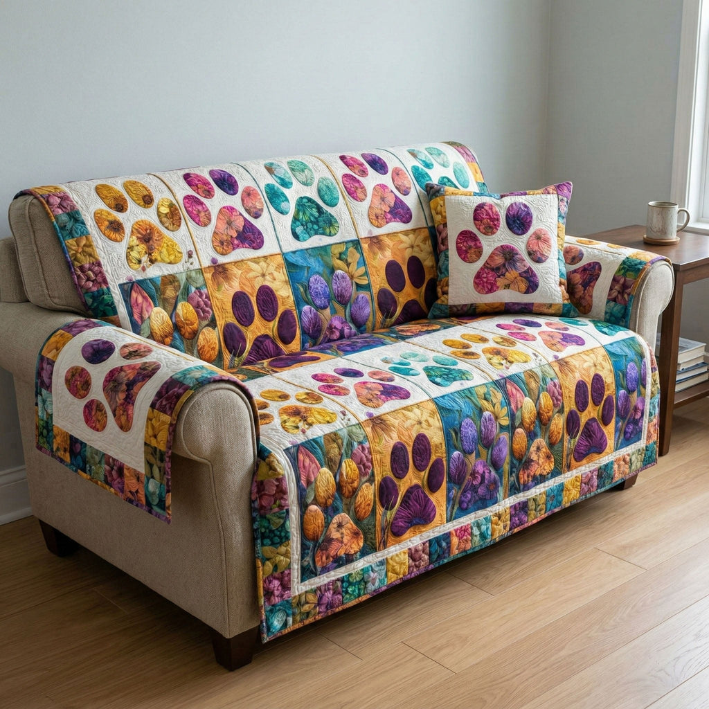 Vibrant Paw Garden Sofa Cover