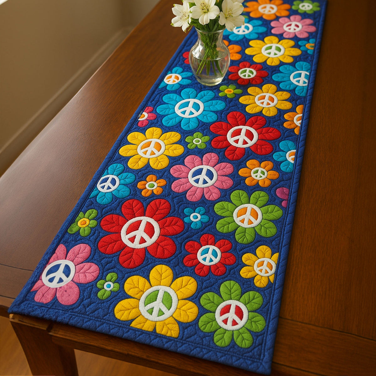 Vibrant Peace Table Runner